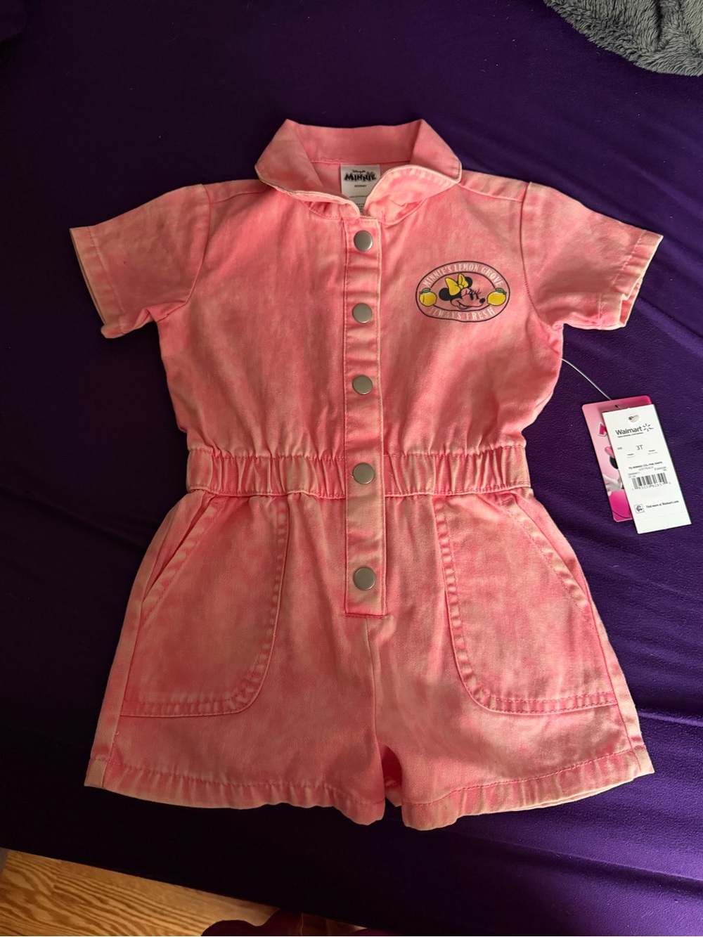 Disney Minnie Mouse Pink Girls Romper
